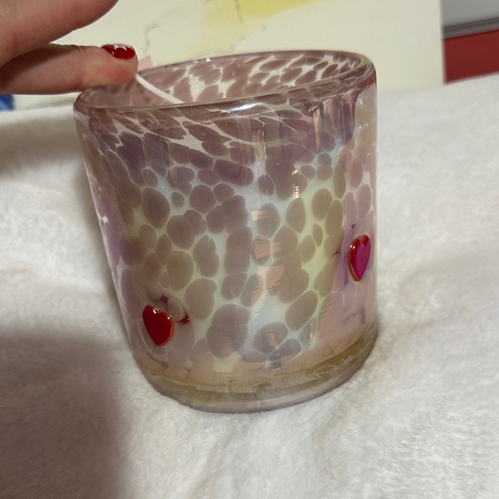 Rachel Zoe heart glass sweet thing soy blend candle